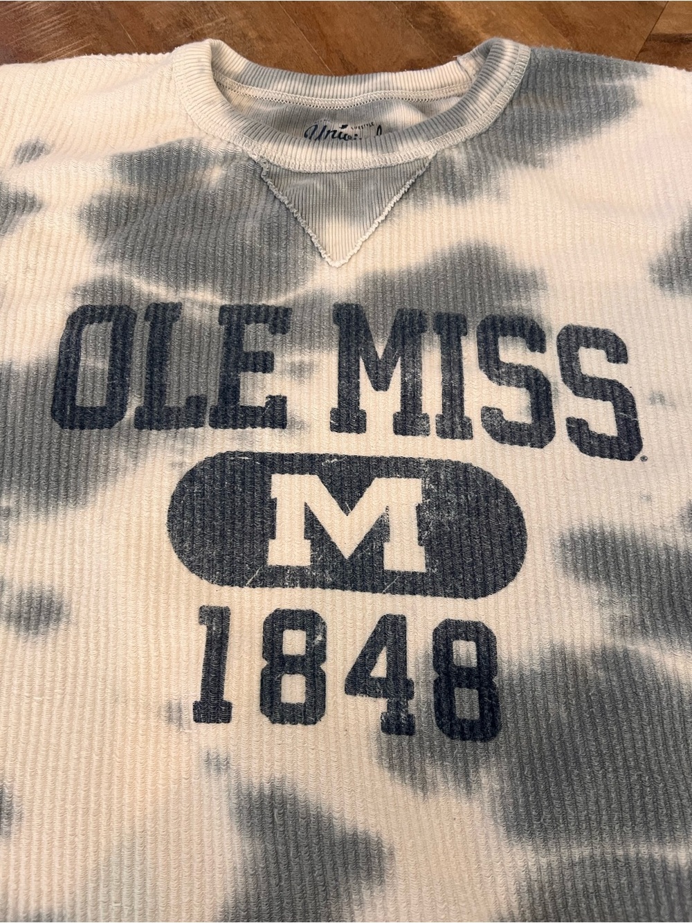 League Ole Miss Tie-Dye Crewneck Sweatshirt - Blue/White